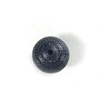 Plastic Engraved Bead - Round 15MM INDOCHINE NAVY