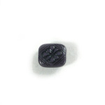 Plastic Engraved Bead - Rectangle 12x11MM INDOCHINE NAVY