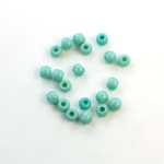 Czech Pressed Glass Large Hole Bead - Round 04MM TURQUOISE