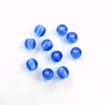 Czech Pressed Glass Large Hole Bead - Round 06MM SAPPHIRE
