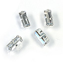 Crystal Stone in Metal Sew-On Setting - Baguette 07x3MM MAXIMA CRYSTAL-SILVER