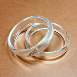 Acrylic Bangle - Wide Domed 18MM CLEAR