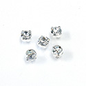 Crystal Stone in Metal Sew-On Setting - Chaton SS12 MAXIMA CRYSTAL-SILVER