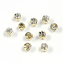 Crystal Stone in Metal Sew-On Setting - Square 04x4MM MAXIMA CRYSTAL-RAW