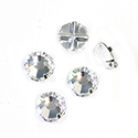 Crystal Stone in Metal Sew-On Setting - Rose Montee SS34 CRYSTAL-SILVER MAXIMA