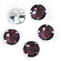 Crystal Stone in Metal Sew-On Setting - Rose Montee SS30 AMETHYST-SILVER MAXIMA