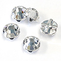 Crystal Stone in Metal Sew-On Setting - Rose Montee SS30 CRYSTAL-SILVER MAXIMA