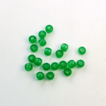 Czech Pressed Glass Large Hole Bead - Round 04MM CHRYSOPHRASE