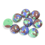 Synthetic Cabochon - Round 09MM Matrix SX11 GREEN-BLUE-BROWN