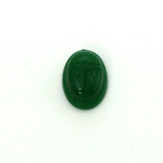 German Plastic Flat Back Scarab - Oval 14x10MM CHRYSO