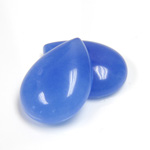 Gemstone Flat Back Cabochon - Pear 25x18MM QUARTZ DYED #12 CALCEDON