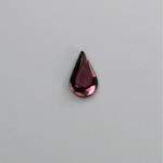 Glass Flat Back Rose Cut Fancy Foiled Stone  - Pear 10x6MM AMETHYST