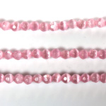 Fiber Optic Synthetic Cat's Eye Bead - Round Faceted 04MM CAT'S EYE LT PINK
