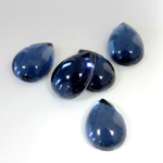 Plastic Flat Back Foiled Cabochon - Pear 14x10MM MONTANA