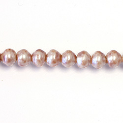 Czech Glass Pearl Bead - Snail Shell 06MM PATINA SALMON 84176