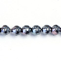 Czech Glass Pearl Bead - Snail Shell 08MM BLACK TAHITI 89031