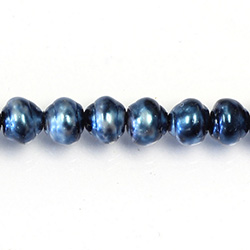 Czech Glass Pearl Bead - Snail Shell 08MM PATINA TEAL 84488