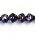Czech Glass Pearl Bead - Snail Shell 10MM PATINA PURPLE 84483