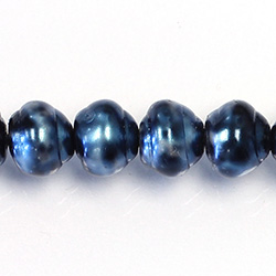 Czech Glass Pearl Bead - Snail Shell 10MM PATINA TEAL 84488