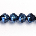 Czech Glass Pearl Bead - Snail Shell 10MM PATINA TEAL 84488