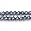 Czech Glass Pearl Bead - Snail Shell 06MM MATTE DK GREY