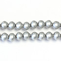 Czech Glass Pearl Bead - Snail Shell 06MM MATTE LT GREY