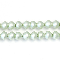 Czech Glass Pearl Bead - Snail Shell 06MM MATTE MINT