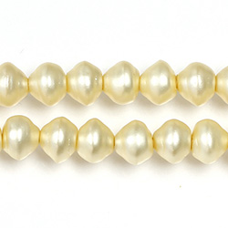 Czech Glass Pearl Bead - Snail Shell 08MM MATTE CREME