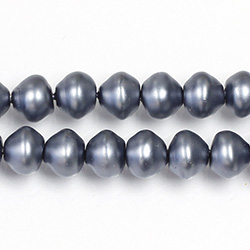 Czech Glass Pearl Bead - Snail Shell 08MM MATTE DK GREY