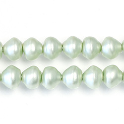 Czech Glass Pearl Bead - Snail Shell 08MM MATTE MINT