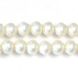 Czech Glass Pearl Bead - Snail Shell 08MM MATTE WHITE