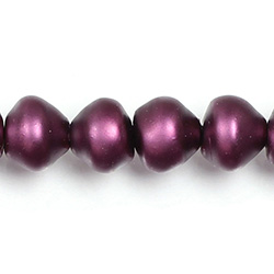 Czech Glass Pearl Bead - Snail Shell 10MM MATTE AMETHYST