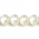 Czech Glass Pearl Bead - Snail Shell 10MM MATTE WHITE