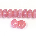 Czech Pressed Glass Fancy Opaque Bead - OPAL ROSE 8X14MM