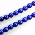 Czech Pressed Glass Bead - Smooth Round 08MM DARK BLUE