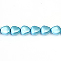 Czech Glass Pearl Bead - Potato 11x9.5MM MATTE AQUA