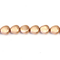 Czech Glass Pearl Bead - Potato 11x9.5MM MATTE COPPER
