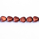 Czech Glass Pearl Bead - Potato 11x9.5MM MATTE DARK COPPER