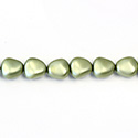 Czech Glass Pearl Bead - Potato 11x9.5MM MATTE DARK OLIVE