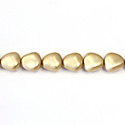 Czech Glass Pearl Bead - Potato 11x9.5MM MATTE GOLD