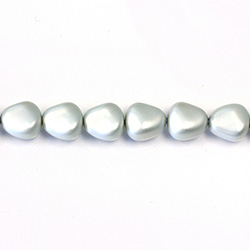 Czech Glass Pearl Bead - Potato 11x9.5MM MATTE LT BLUE