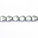 Czech Glass Pearl Bead - Potato 11x9.5MM MATTE LT GREY