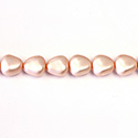 Czech Glass Pearl Bead - Potato 11x9.5MM MATTE LT ROSE