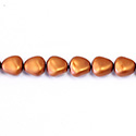 Czech Glass Pearl Bead - Potato 11x9.5MM MATTE PUMPKIN