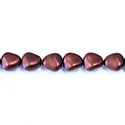 Czech Glass Pearl Bead - Potato 11x9.5MM MATTE RUST