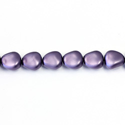 Czech Glass Pearl Bead - Potato 11x9.5MM MATTE WISTERIA