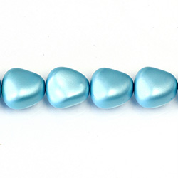 Czech Glass Pearl Bead - Potato 16x14MM MATTE AQUA