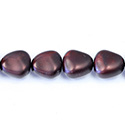 Czech Glass Pearl Bead - Potato 16x14MM MATTE CHOCOLATE