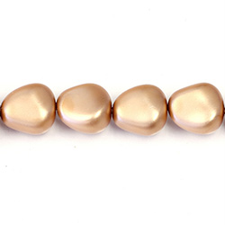 Czech Glass Pearl Bead - Potato 16x14MM MATTE COPPER