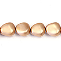 Czech Glass Pearl Bead - Potato 16x14MM MATTE COPPER